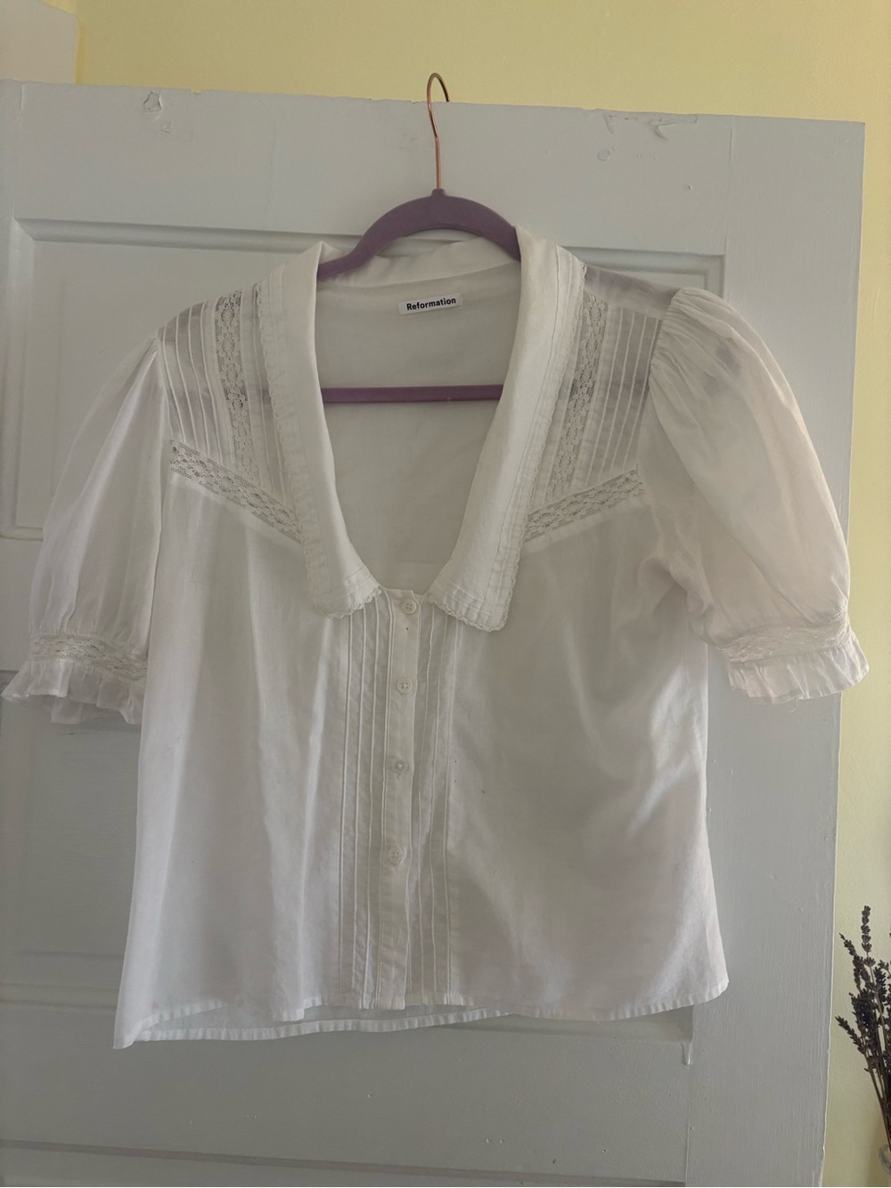 Reformation Hara Top in white size L - Picture 2 of 5